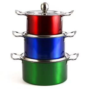 colored stainless steel cooking pot