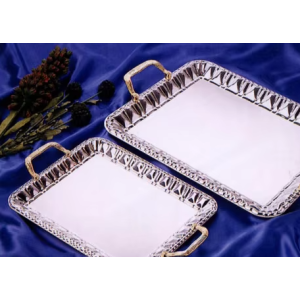 Fashion design stainless steel serving tray