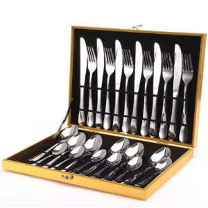 Stainless steel knife and fork set