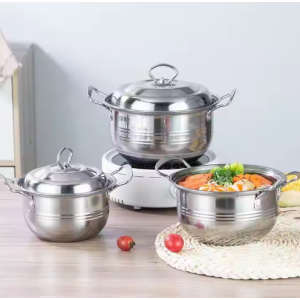 Stainless Steel Stockpot Cooking Kitchenware Casserole Soup Pot