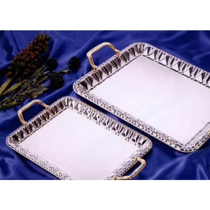 Fashion design stainless steel serving tray