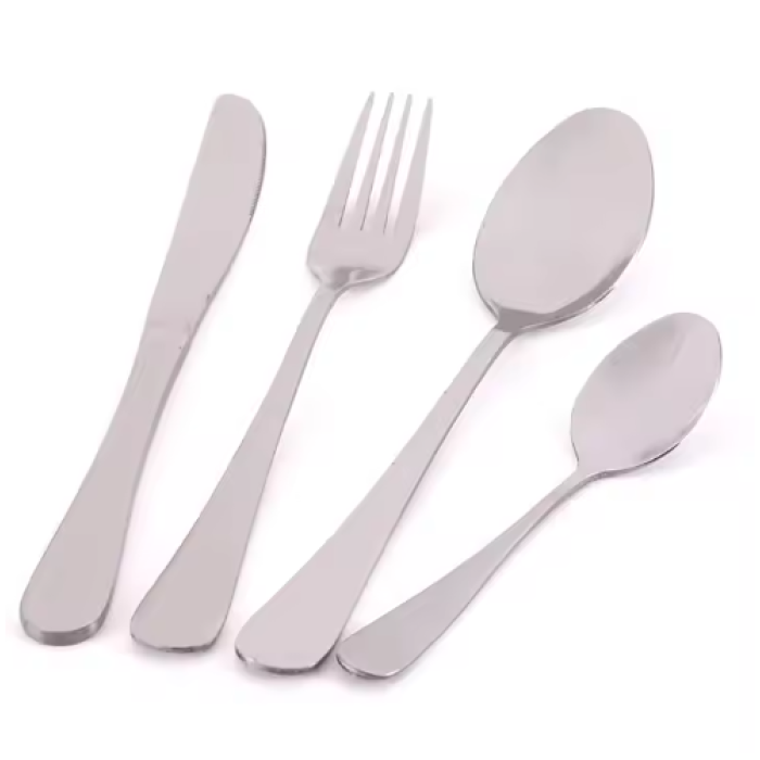 Stainless steel knife and fork set