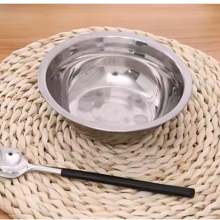 14-28 CM Factory wholesales stock round SS 201/410 tray stainless steel cookware dinner food tray