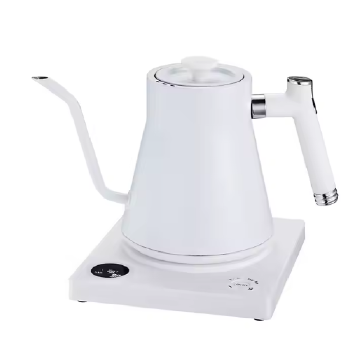 Highly quality modern tea kettle electric 1.0L hotel energy saving heating water boiler / white pour over coffee drip kettle