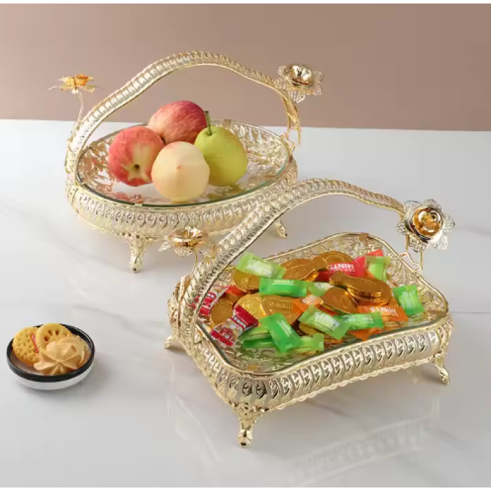 Jintie Art Glass Fruit Tray