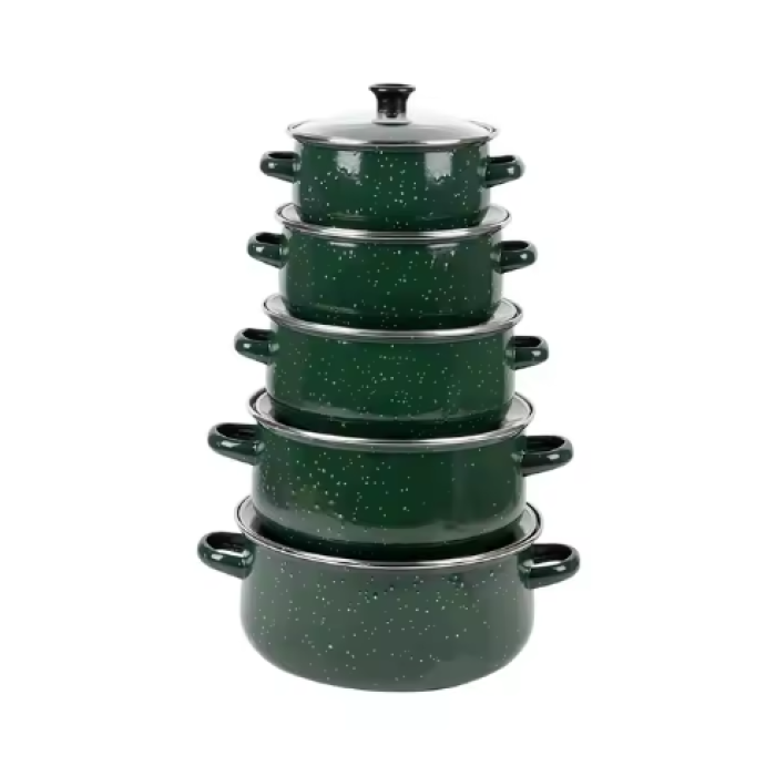 5 Pieces Thick enamel double ear cooking pot